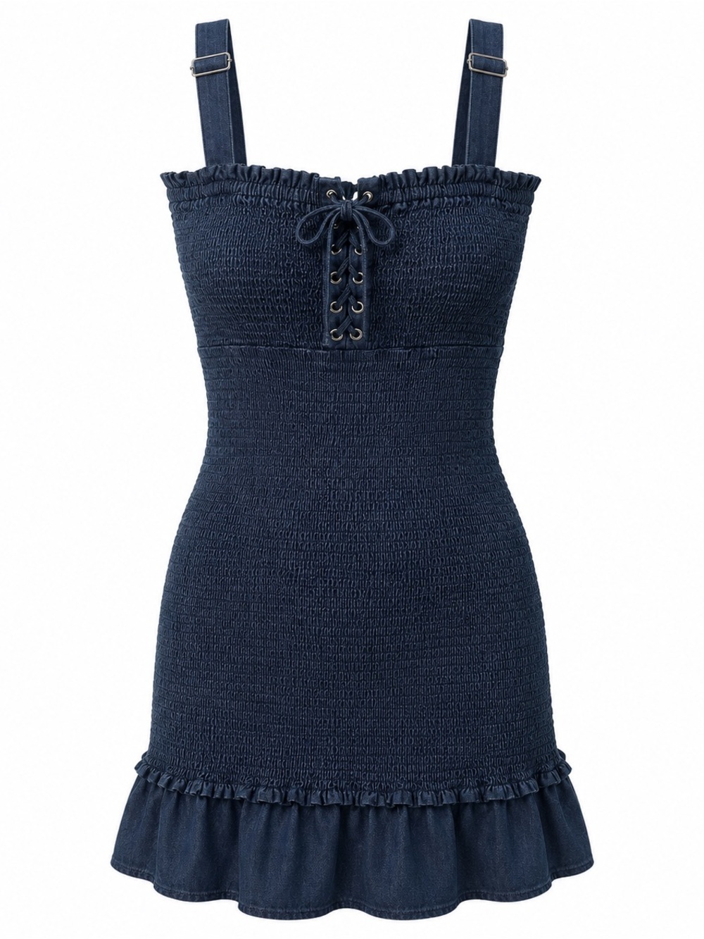 Aeropostale Smocked Denim Mini Dress, Cocktail, Brunch Attire, Girls Day Out S